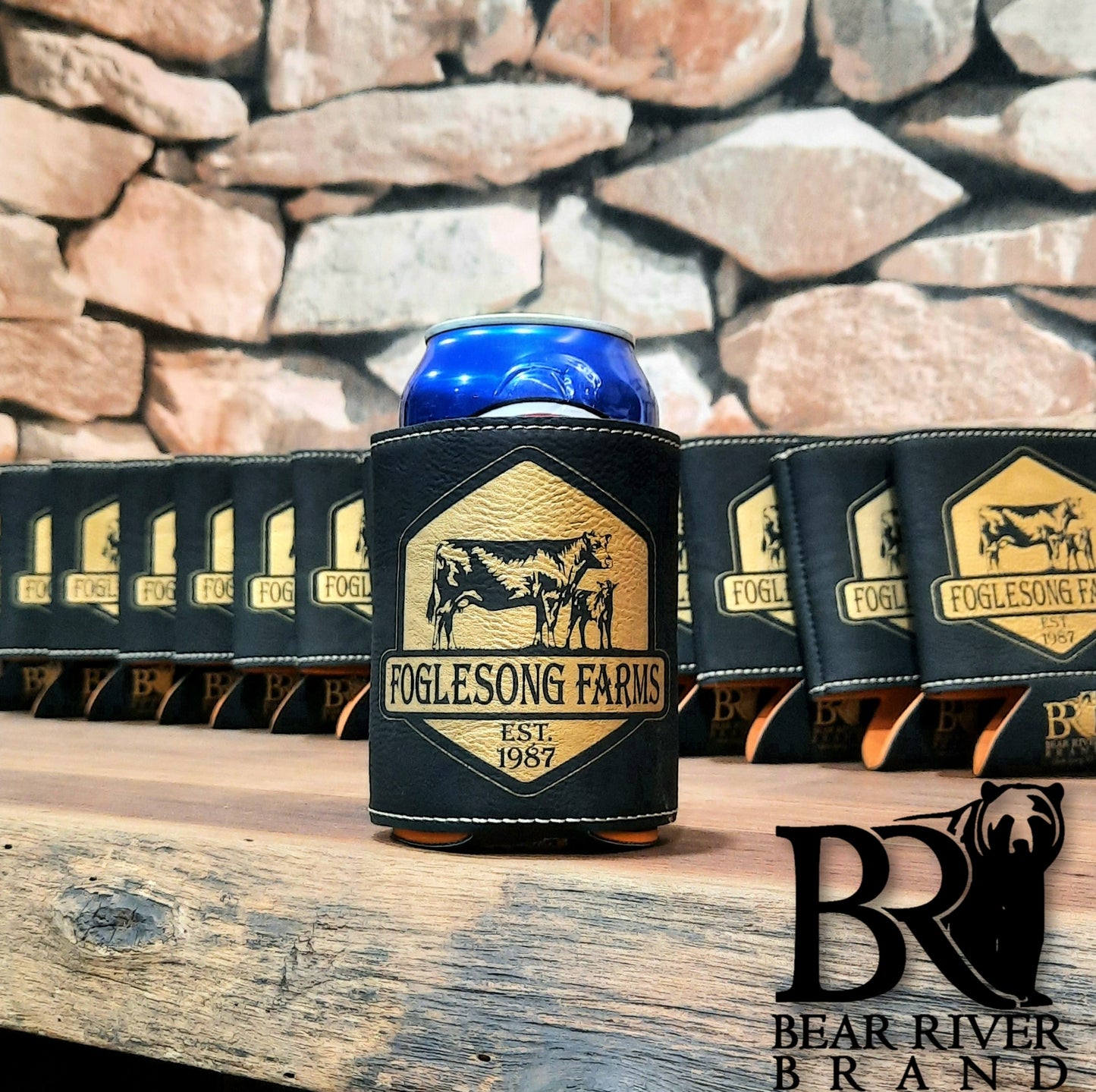 Leather Can Cooler - Multiple Colors