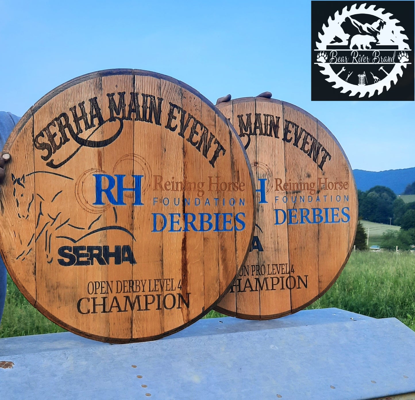 Engraved Authentic Whiskey Barrel Lid