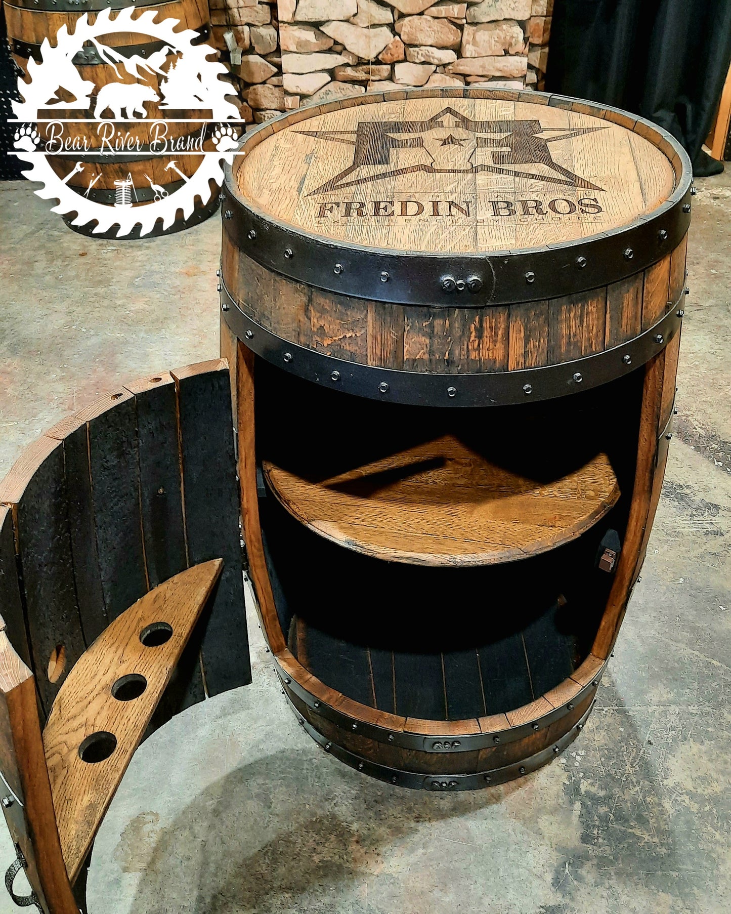 Whiskey Barrel Cabinet