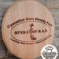 Engraved Authentic Whiskey Barrel Lid