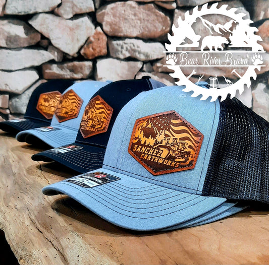 Genuine Leather Patch Hats