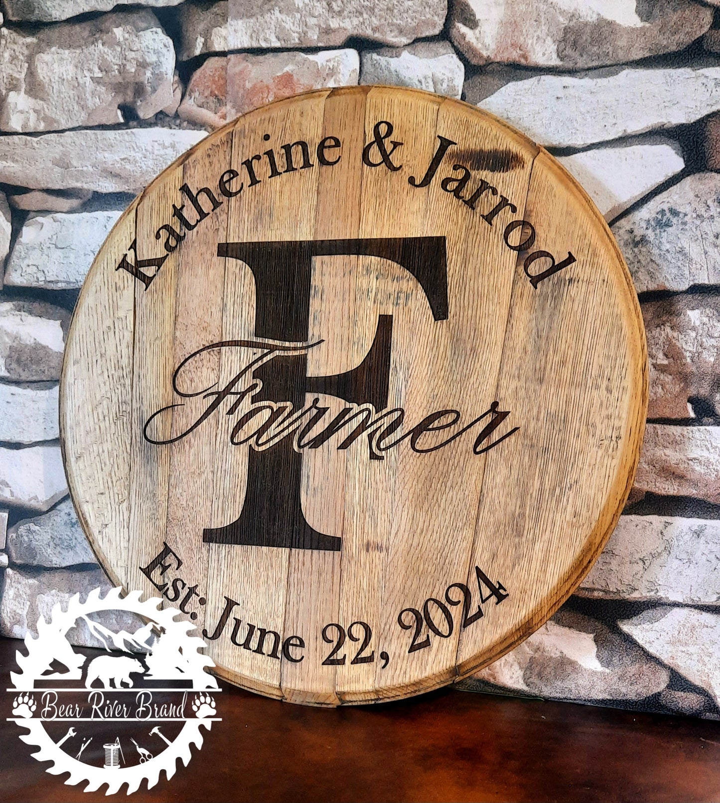 Signature Wedding Bourbon Lid - Personalizable