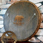 Engraved Authentic Whiskey Barrel Lid