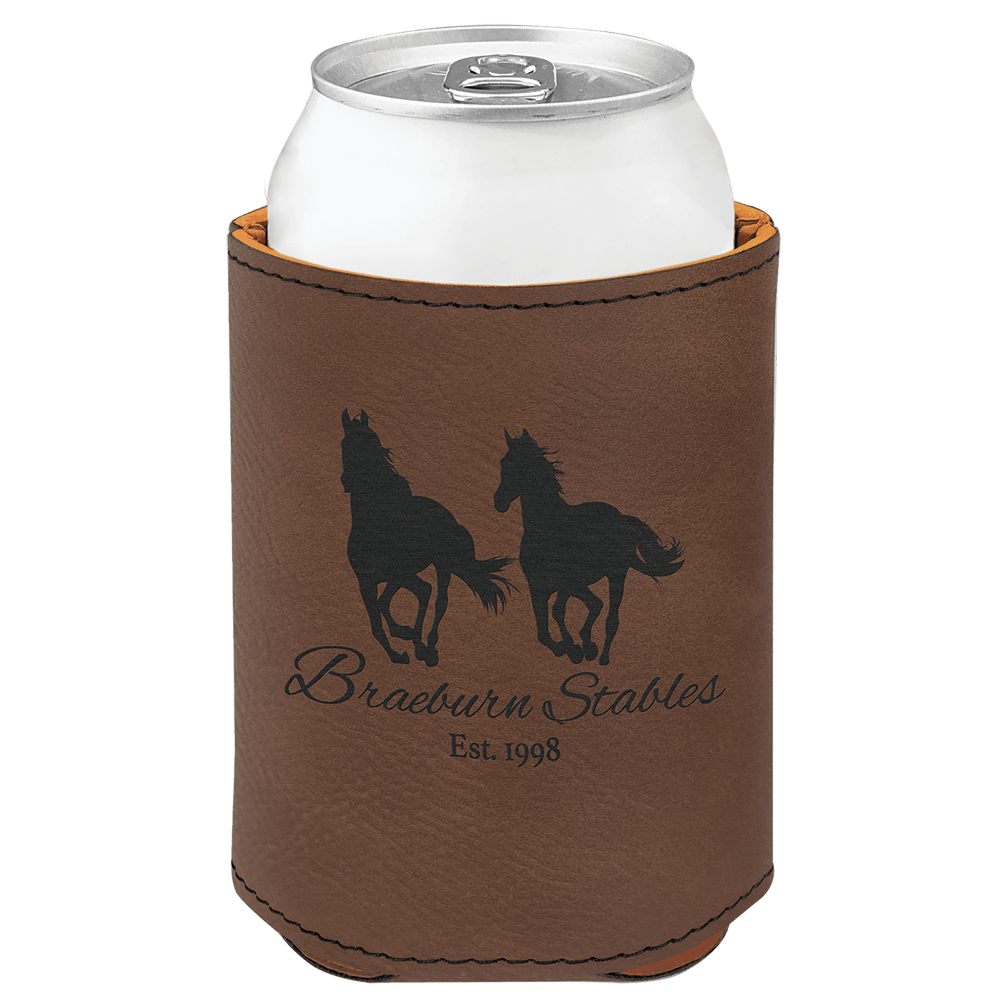 Leatherette Can Cooler - Multiple Colors