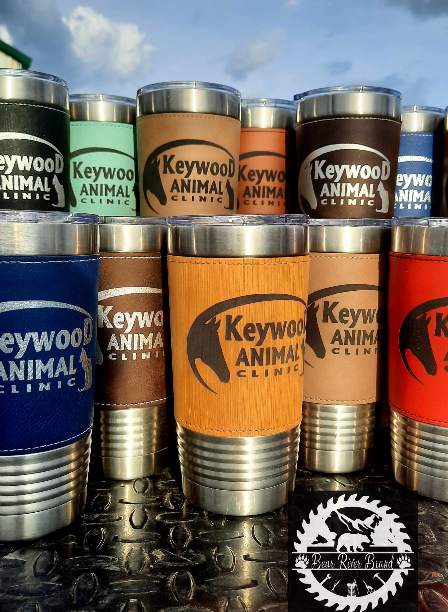 Engraved 20oz Leatherette Tumblers