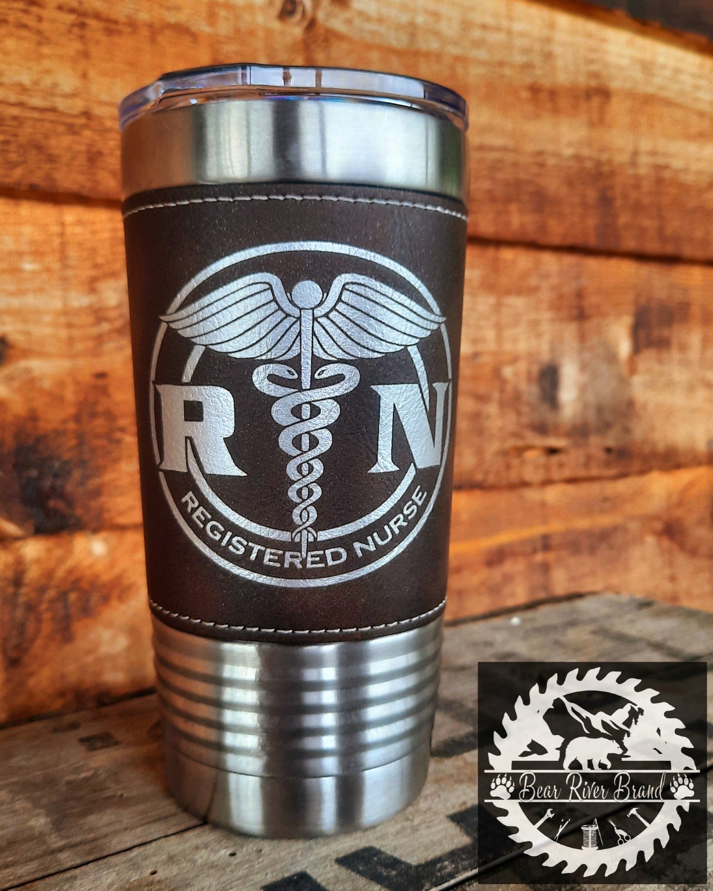 Engraved 20oz Leatherette Tumblers