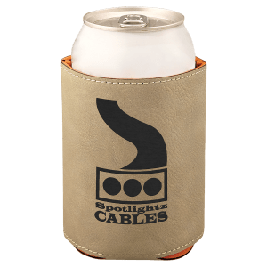 Leatherette Can Cooler - Multiple Colors